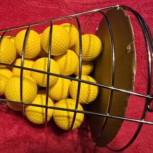 Yellow Golf Ball Basket